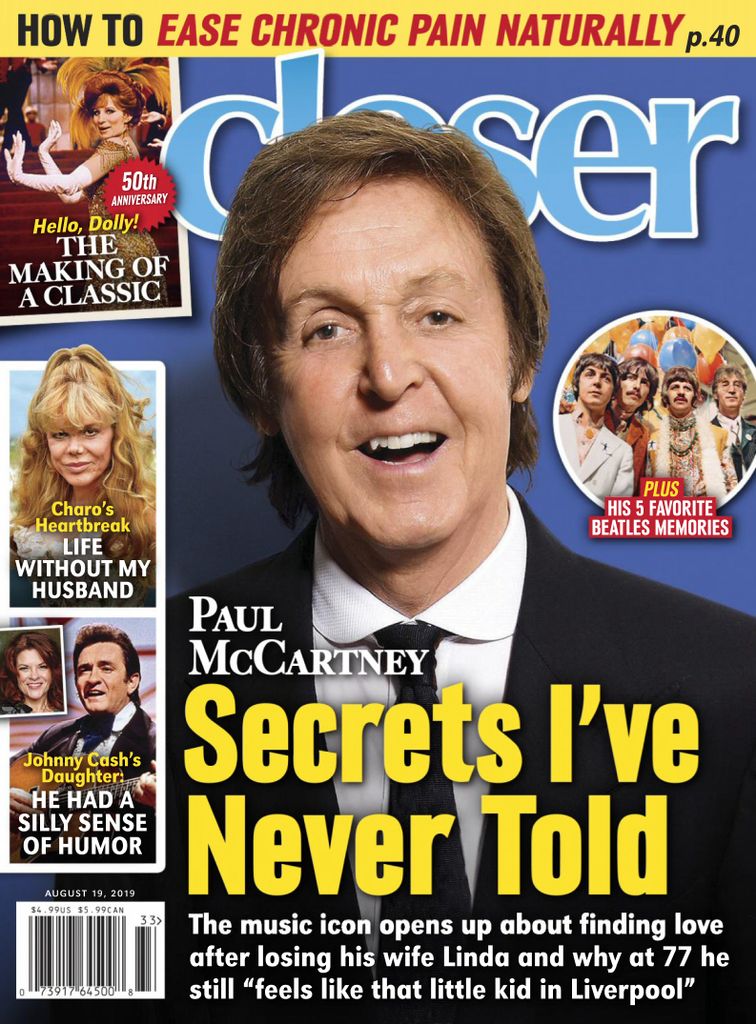 CLOSER WEEKLY magazine side cover 19 August 2019