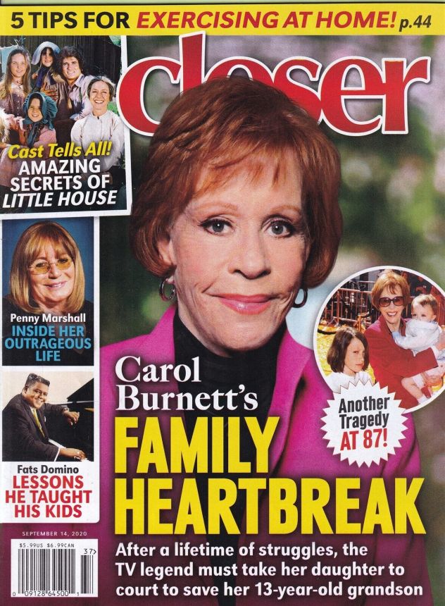 CLOSER WEEKLY magazine side cover 14 September 2020