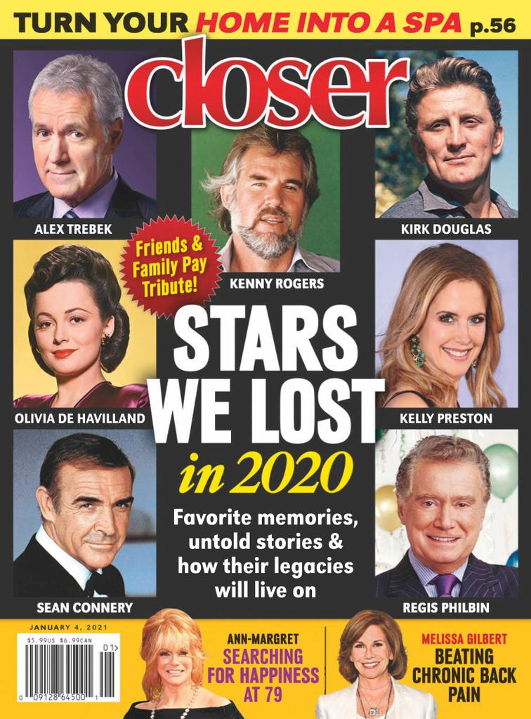CLOSER WEEKLY magazine side cover 4 January 2021
