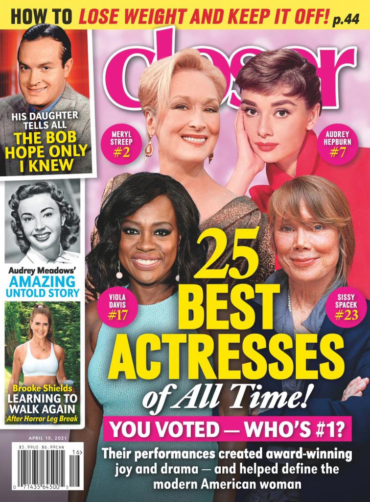 CLOSER WEEKLY magazine side cover 19 April 2021