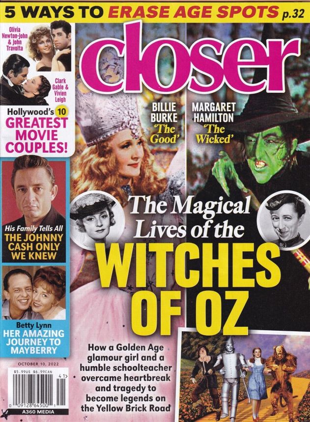 CLOSER WEEKLY magazine side cover 10 October 2022