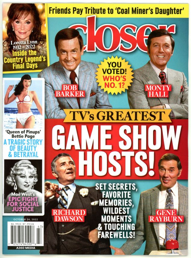CLOSER WEEKLY magazine side cover 24 October 2022