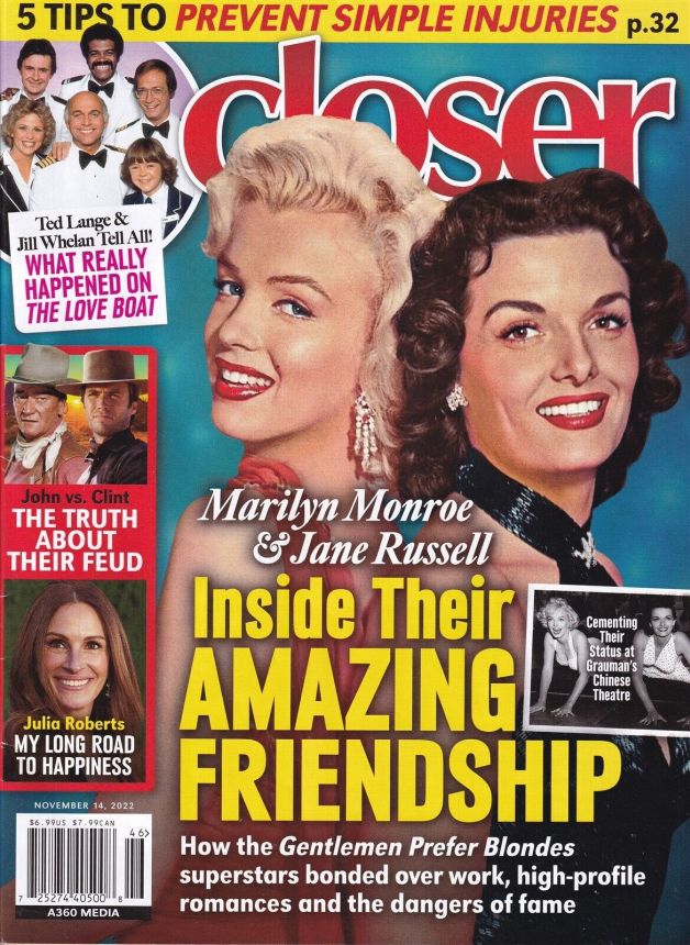 CLOSER WEEKLY magazine side cover 14 November 2022