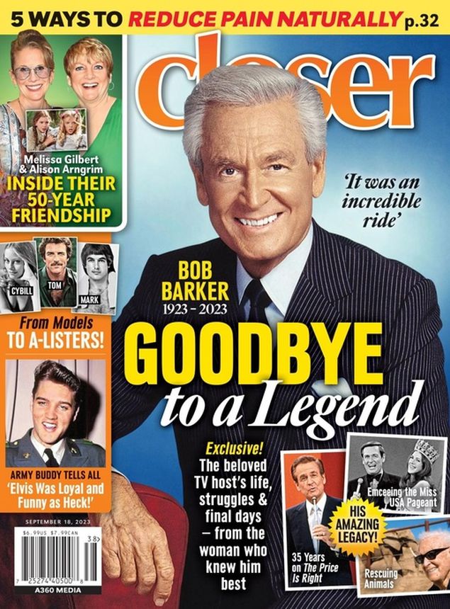 CLOSER WEEKLY magazine side cover 18 September 2023