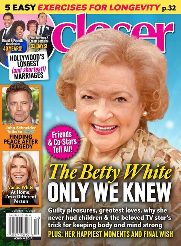 CLOSER WEEKLY magazine side cover 16 October 2023
