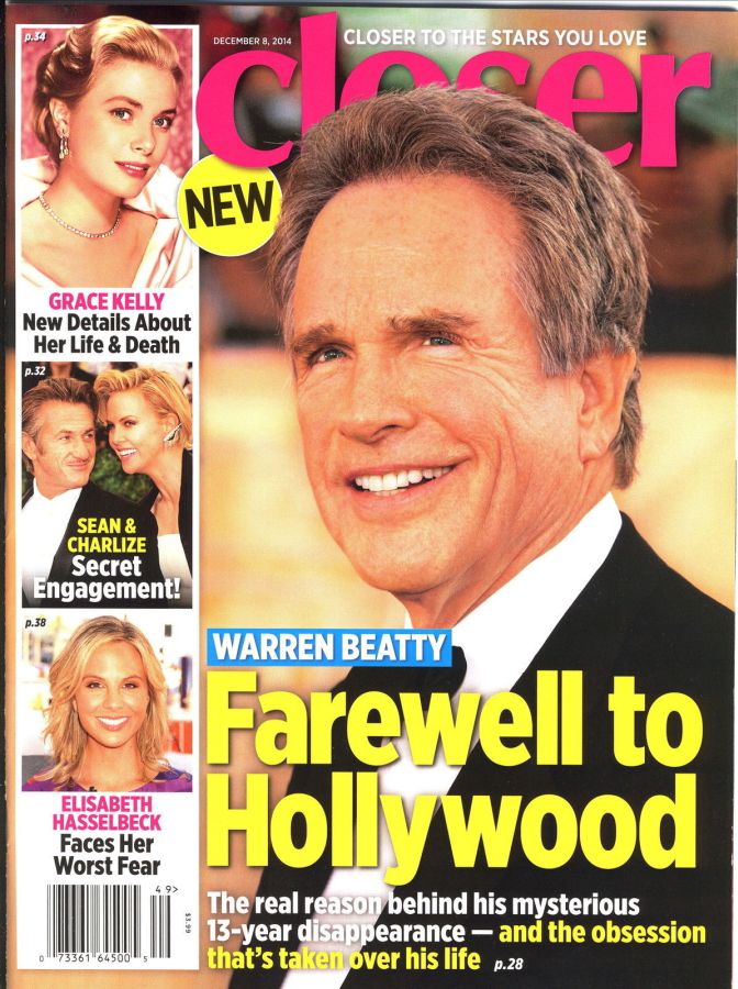 CLOSER WEEKLY magazine side cover 8 December 2014