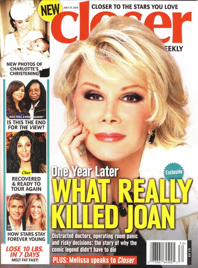 CLOSER WEEKLY magazine side cover 27 July 2015