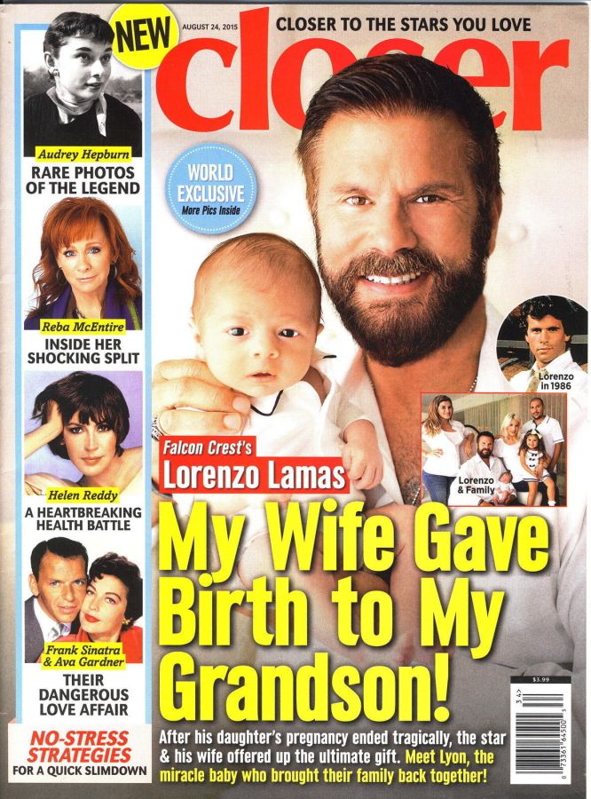 CLOSER WEEKLY magazine side cover 24 August 2015