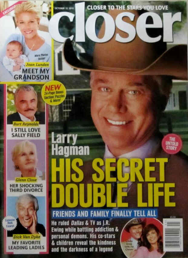 CLOSER WEEKLY magazine side cover 12 October 2015