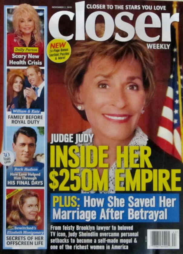 CLOSER WEEKLY magazine side cover 2 November 2015