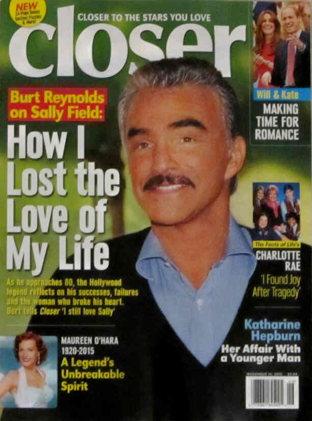 CLOSER WEEKLY magazine side cover 16 November 2015