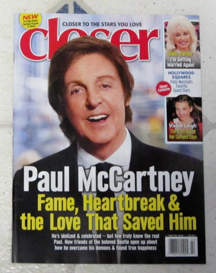 CLOSER WEEKLY magazine side cover 30 May 2016