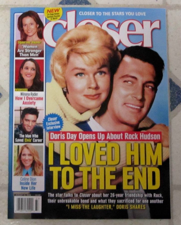CLOSER WEEKLY magazine side cover 15 August 2016