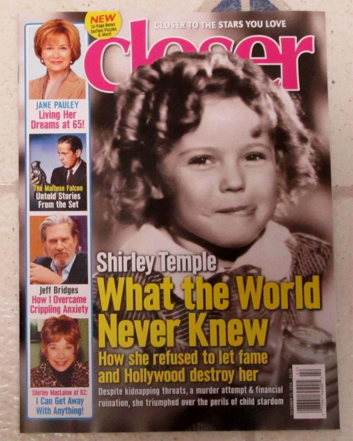 CLOSER WEEKLY magazine side cover 17 October 2016