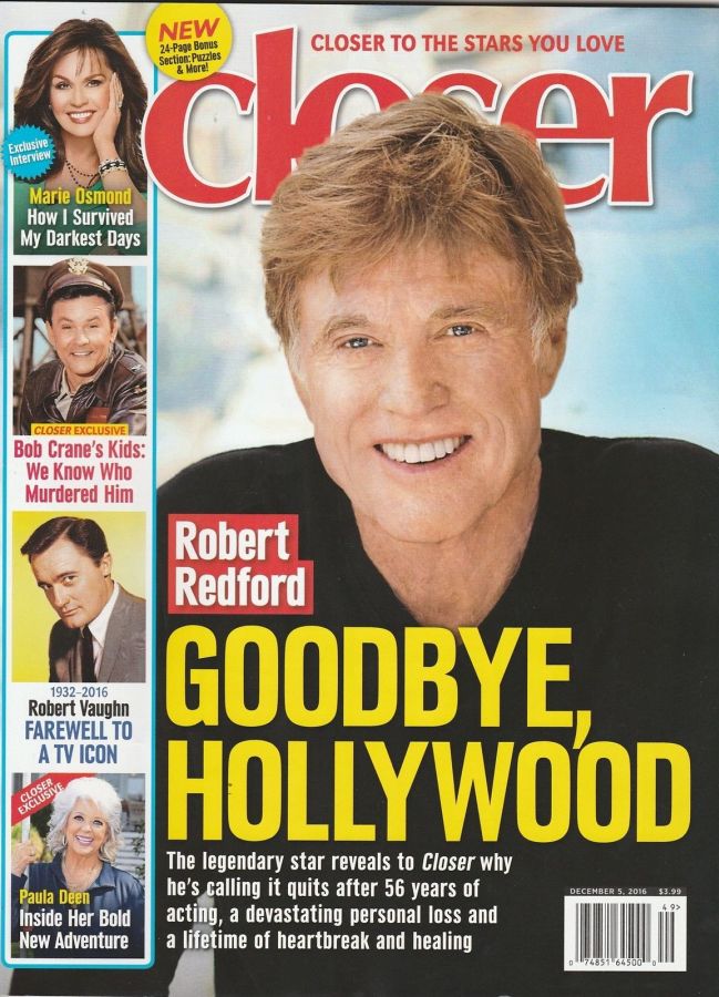 CLOSER WEEKLY magazine side cover 5 December 2016