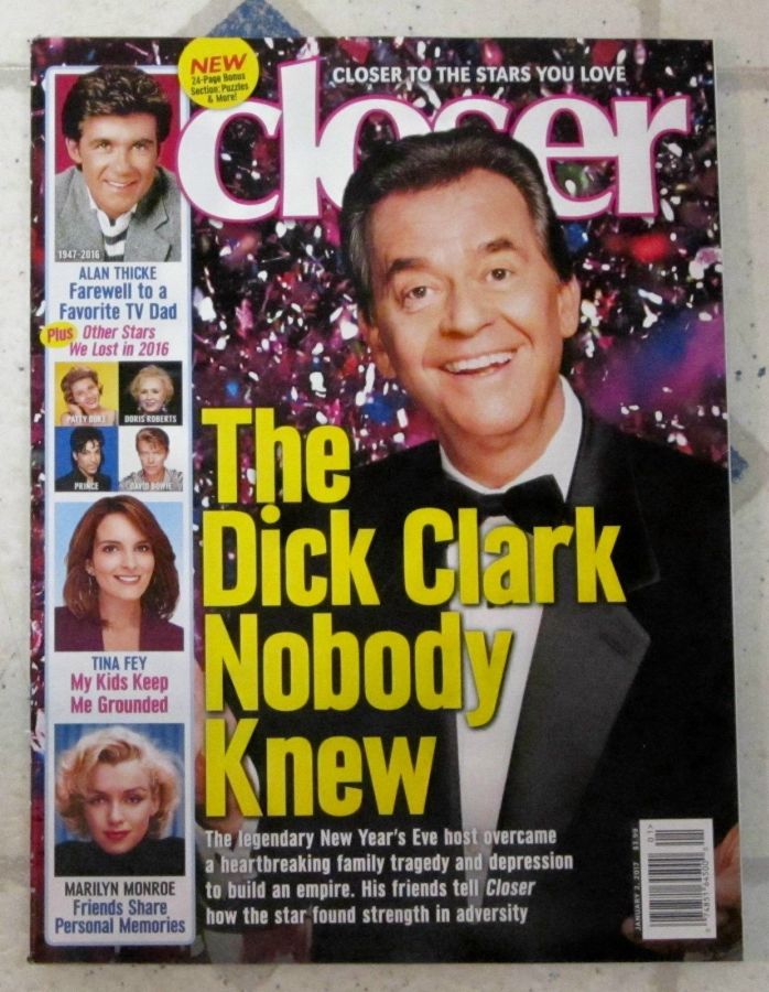 CLOSER WEEKLY magazine side cover 2 January 2017