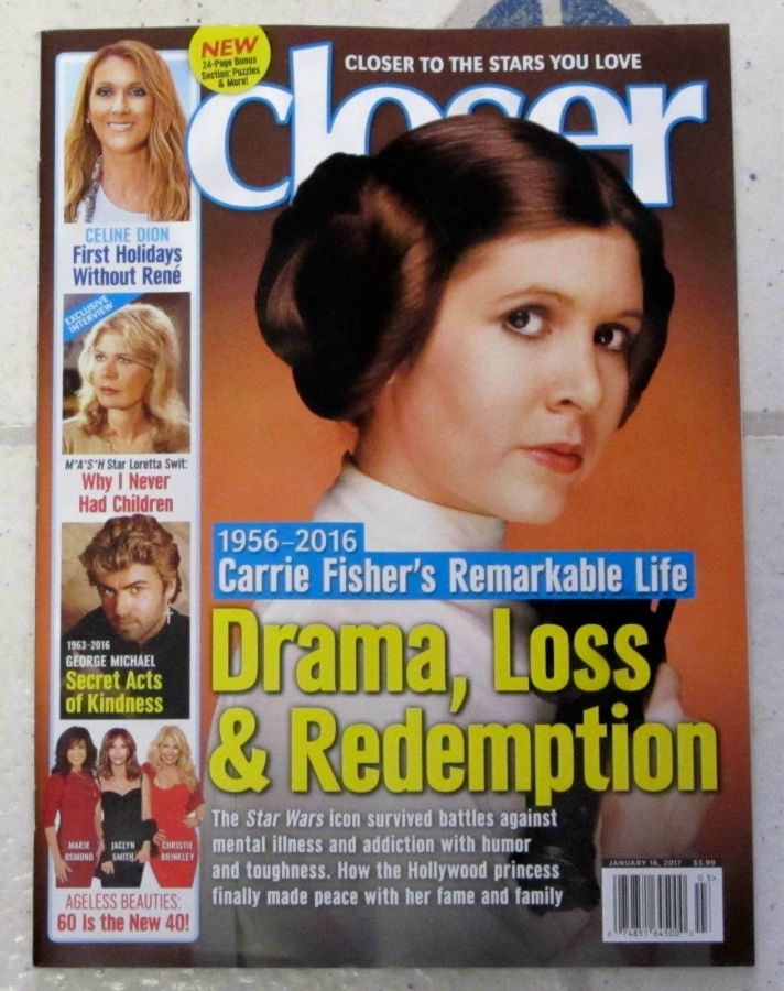 CLOSER WEEKLY magazine side cover 16 January 2017