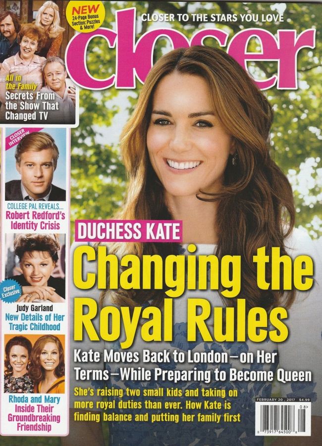CLOSER WEEKLY magazine side cover 20 February 2017