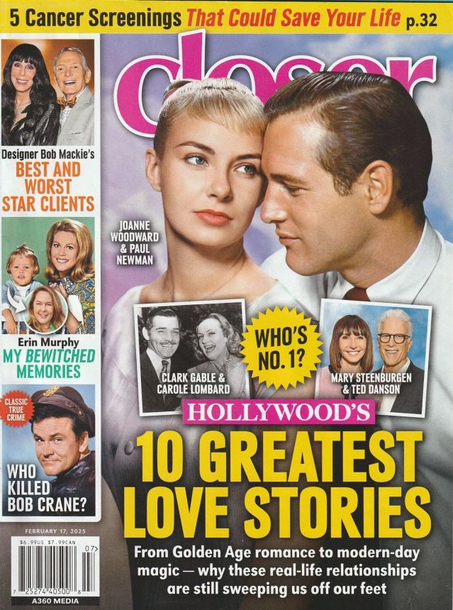 CLOSER WEEKLY magazine side cover 17 February 2025