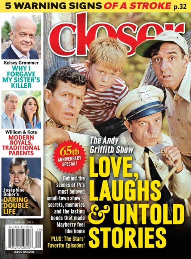 CLOSER WEEKLY magazine side cover 12 May 2025