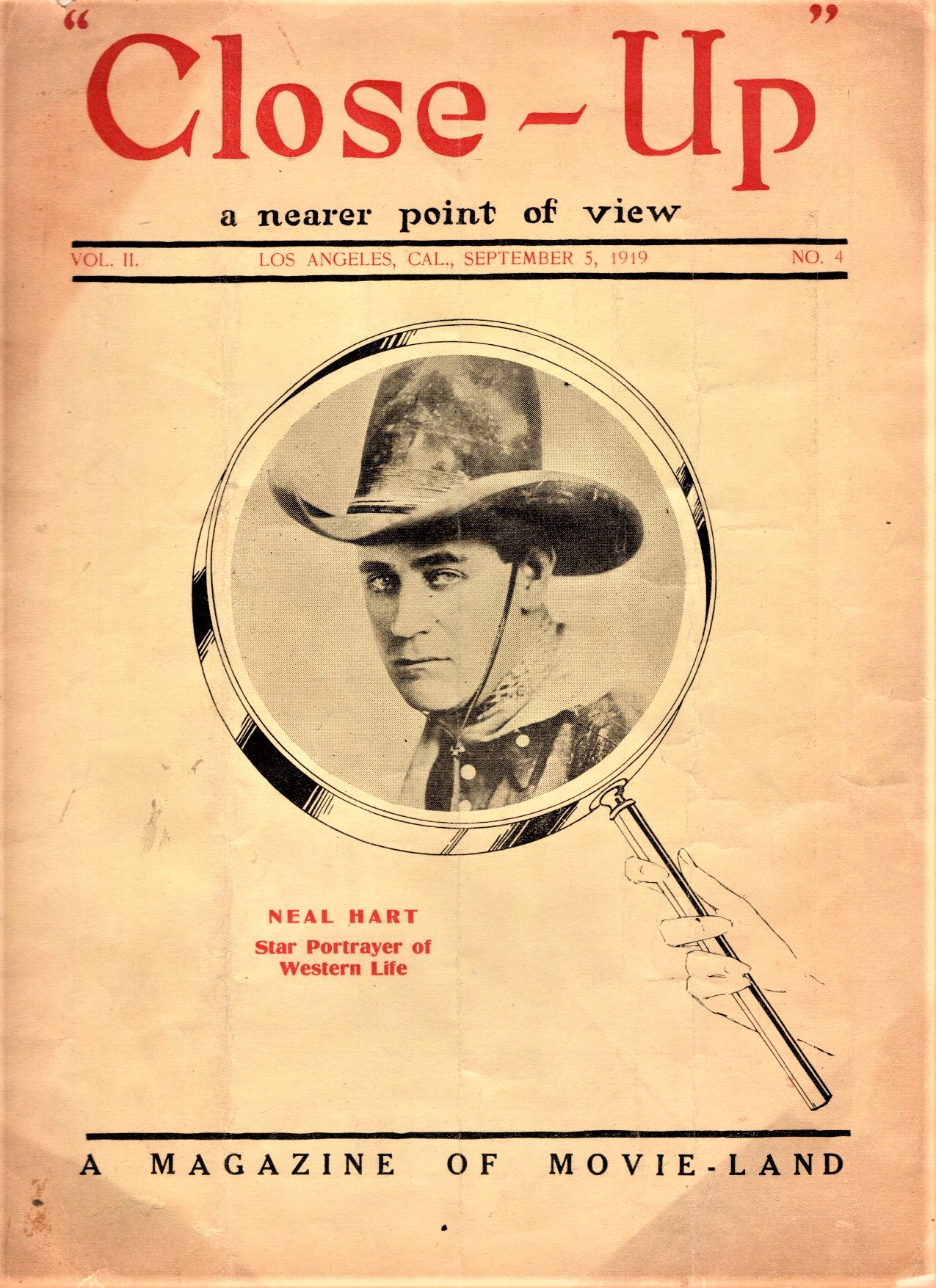 CLOSE-UP (20s) magazine side cover  Vol 2 No  4 5 September 1919