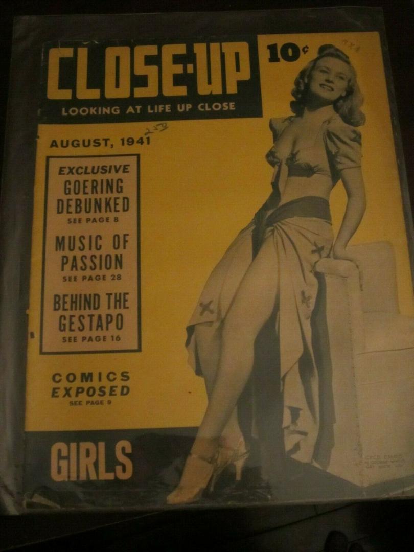 CLOSE-UP (1941) magazine side cover  Vol 1 No 2  August 1941
