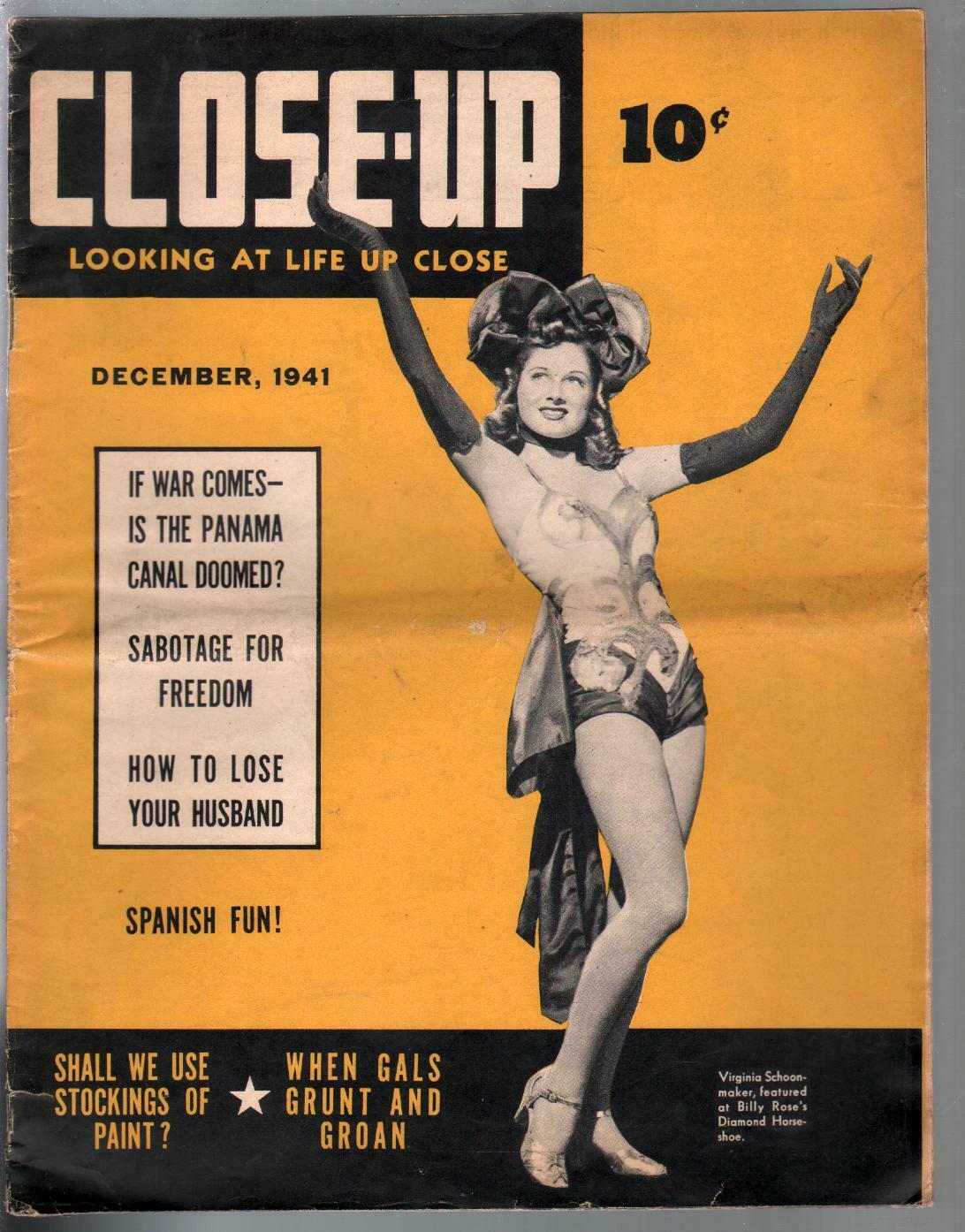 CLOSE-UP (1941) magazine side cover  Vol 1 No 4  December 1941