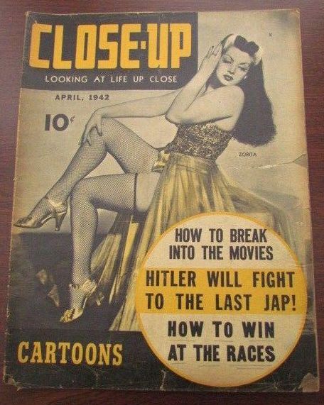 CLOSE-UP (1941) magazine side cover  Vol 1 No 6  April 1942