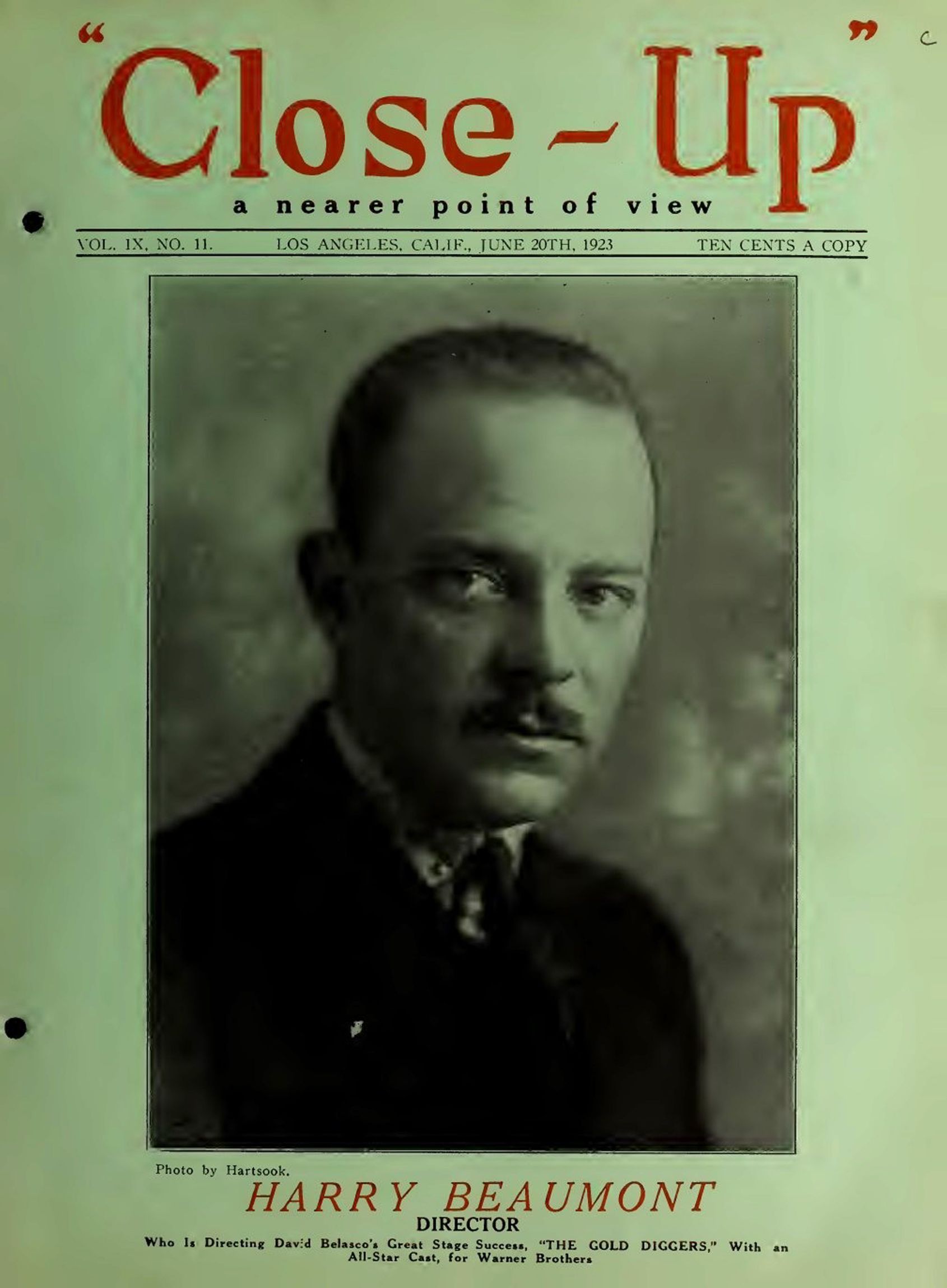 CLOSE-UP (20s) magazine side cover  Vol 9 No  11 20 June 1923