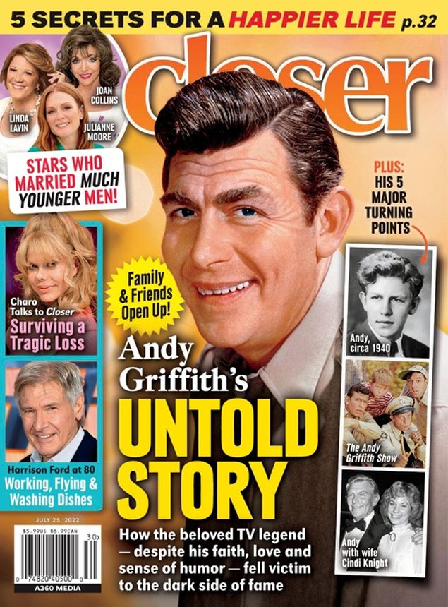 CLOSER WEEKLY magazine side cover 25 July 2022
