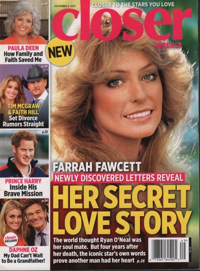 CLOSER WEEKLY magazine side cover 9 December 2013