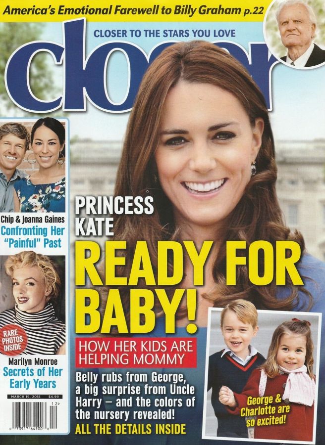 CLOSER WEEKLY magazine side cover 19 March 2018