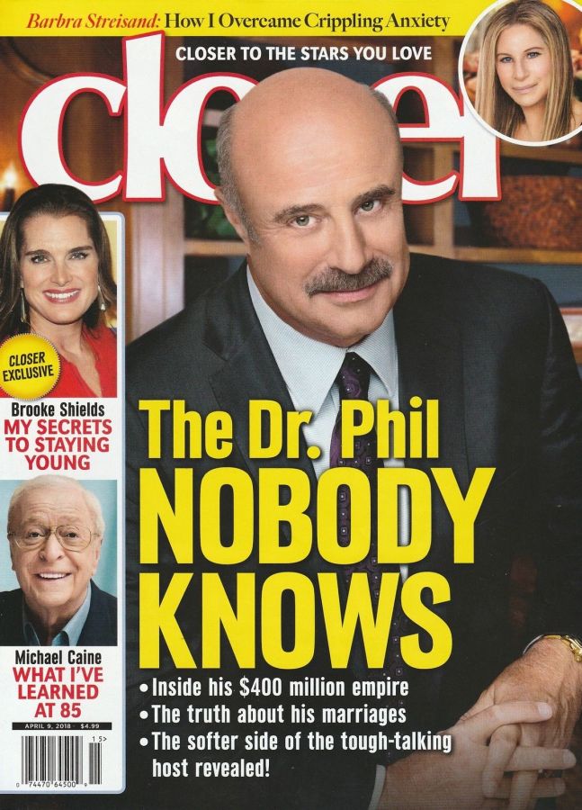 CLOSER WEEKLY magazine side cover 9 April 2018