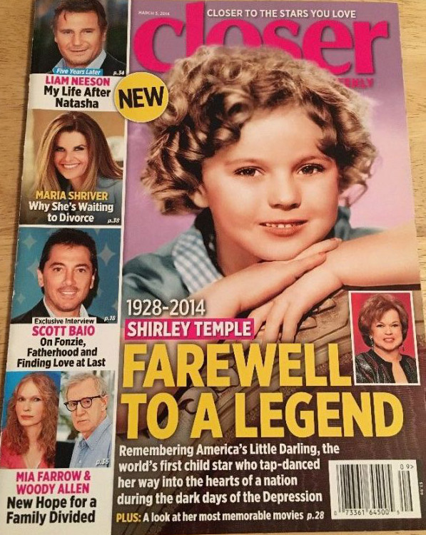 CLOSER WEEKLY magazine side cover 3 March 2014