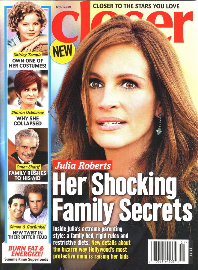 CLOSER WEEKLY magazine side cover 15 June 2015