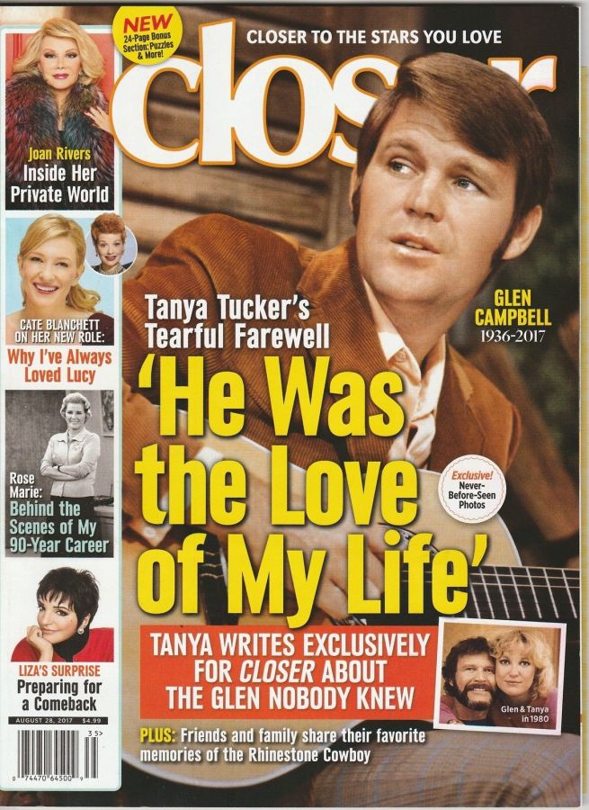 CLOSER WEEKLY magazine side cover 28 August 2017