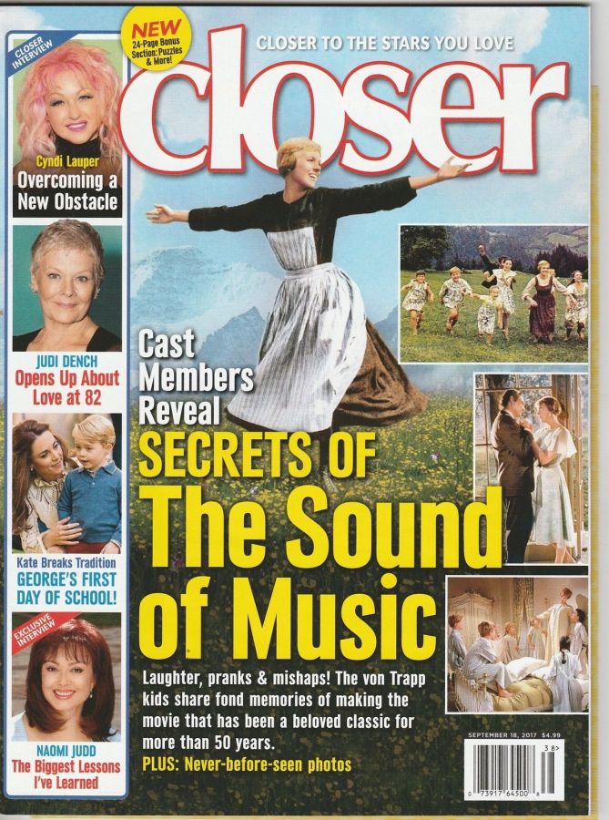 CLOSER WEEKLY magazine side cover 18 September 2017