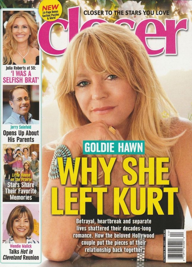 CLOSER WEEKLY magazine side cover 30 October 2017