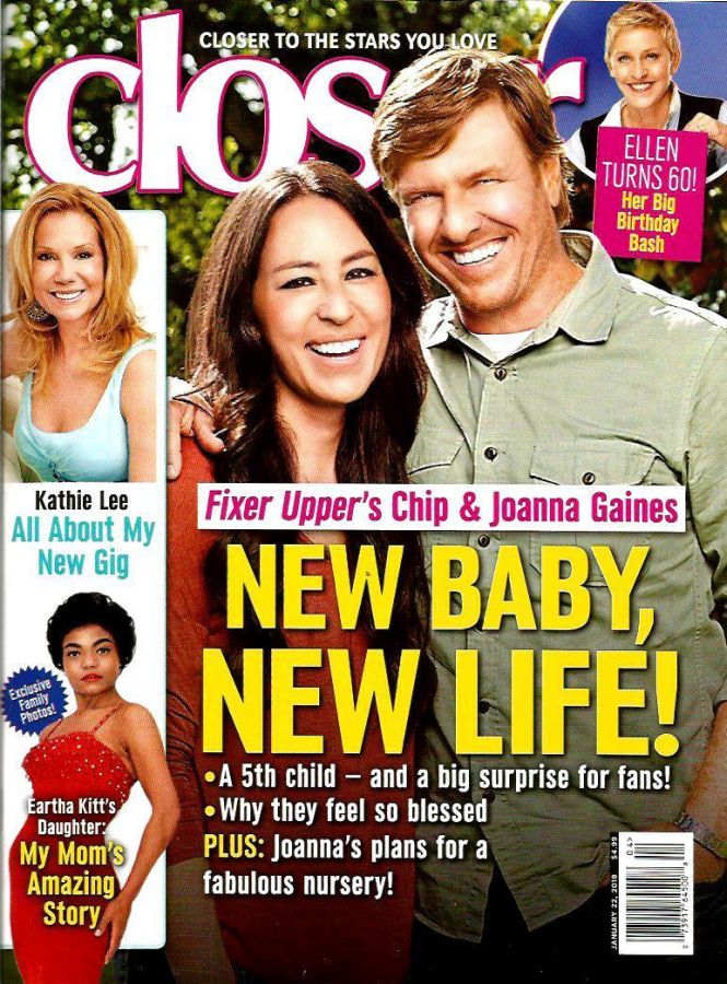 CLOSER WEEKLY magazine side cover 22 January 2018