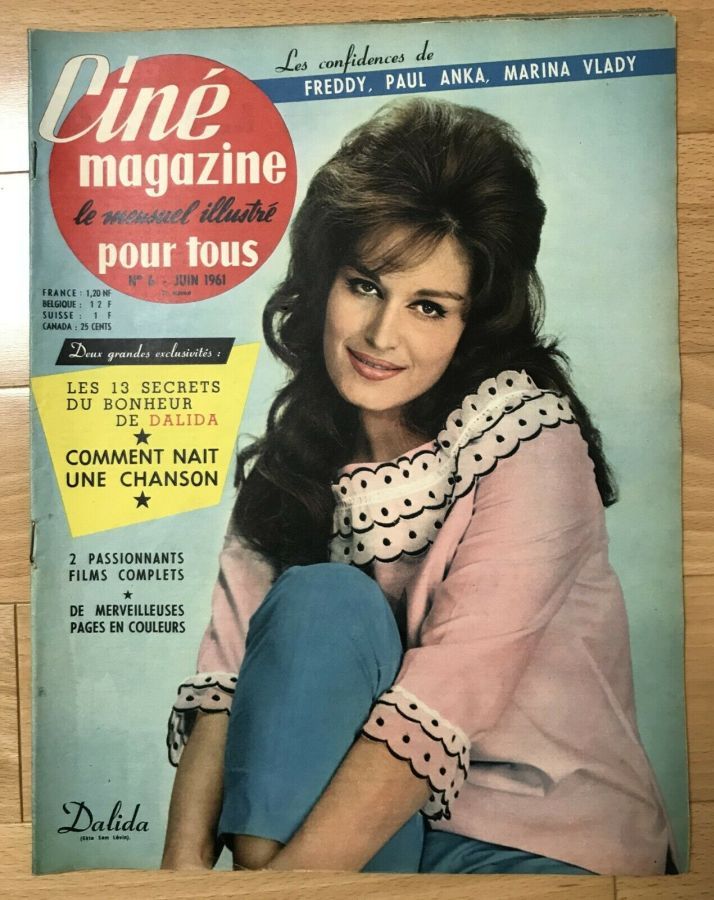 CINE MAGAZINE POUR TOUS magazine side cover Issue 6  June 1961