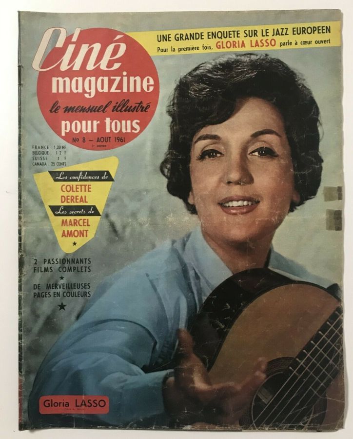 CINE MAGAZINE POUR TOUS magazine side cover Issue 8  August 1961