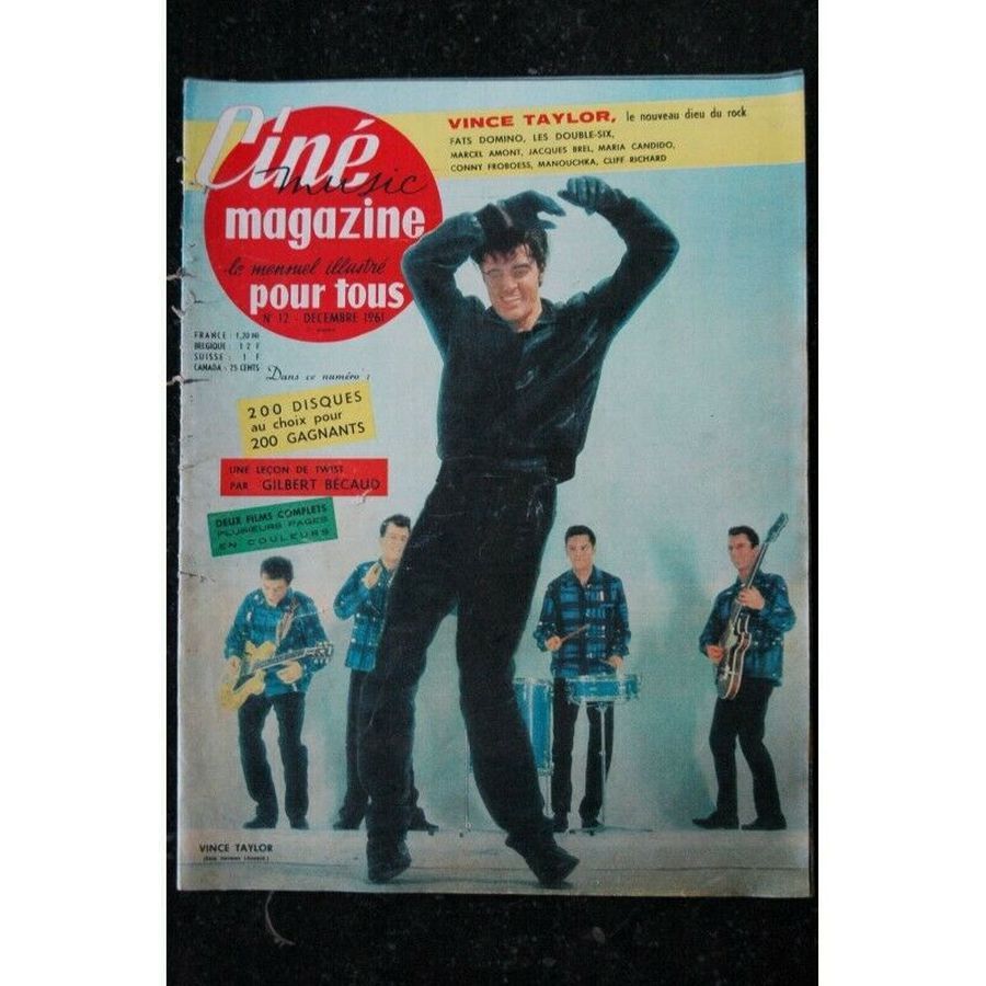 CINE MAGAZINE POUR TOUS magazine side cover Issue 12  December 1961