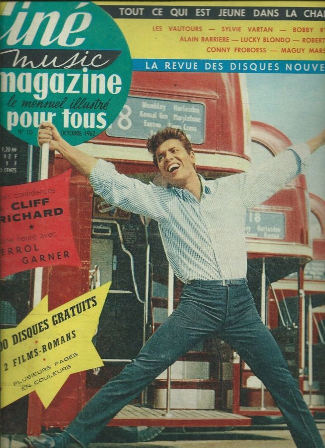 CINE MAGAZINE POUR TOUS magazine side cover Issue 10  October 1962