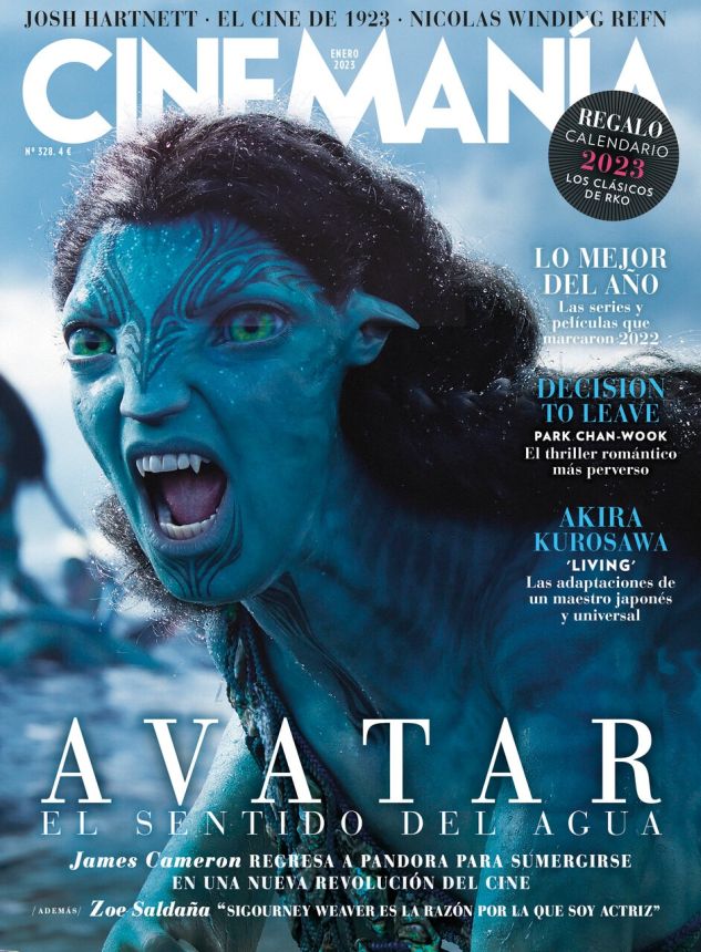 CINEMANIA magazine side cover Issue 328  January 2023