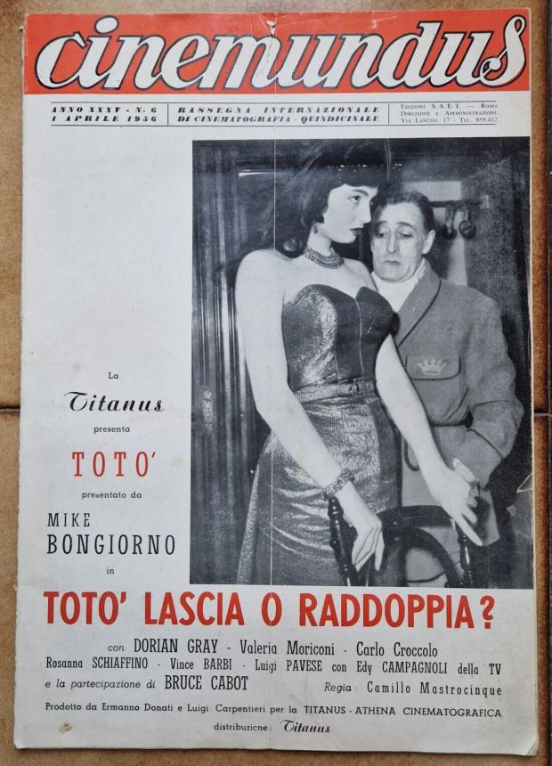 CINEMUNDUS magazine side cover Issue 6  April 1956