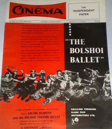 TODAYS CINEMA magazine side cover 6 August 1957