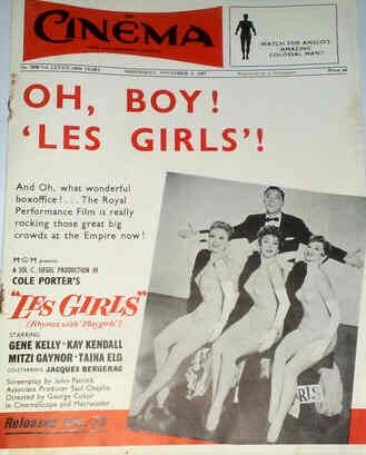 TODAYS CINEMA magazine side cover 6 November 1957