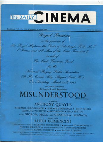 TODAYS CINEMA magazine side cover 6 March 1968