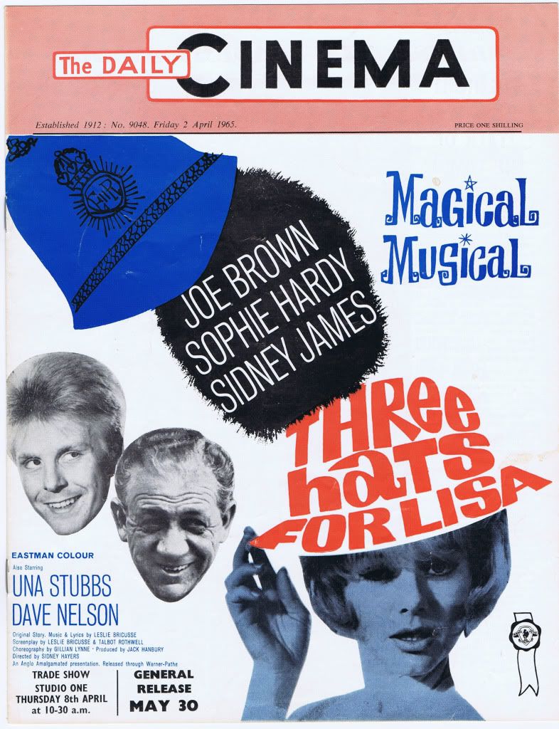 TODAYS CINEMA magazine side cover Issue 9048 2 April 1965