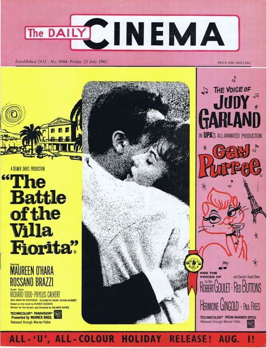 TODAYS CINEMA magazine side cover Issue 9094 23 July 1965